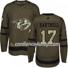 Adidas Maillot de Hockey Nashville Predators Scott Hartnell 17 2017-2018 Camo Vert Authentic - Homme